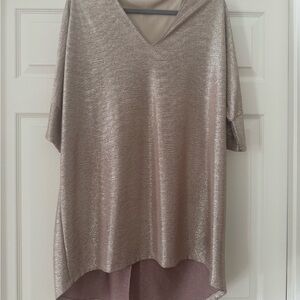 Shimmering V-Neck Women's Tunic